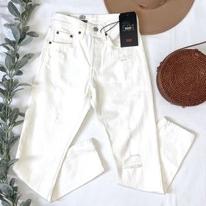 Levi’s Premium 501 Skinny Jeans Non-Stretch White 31x28